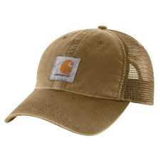 Canvas Mesh-Back Cap Dark Khaki