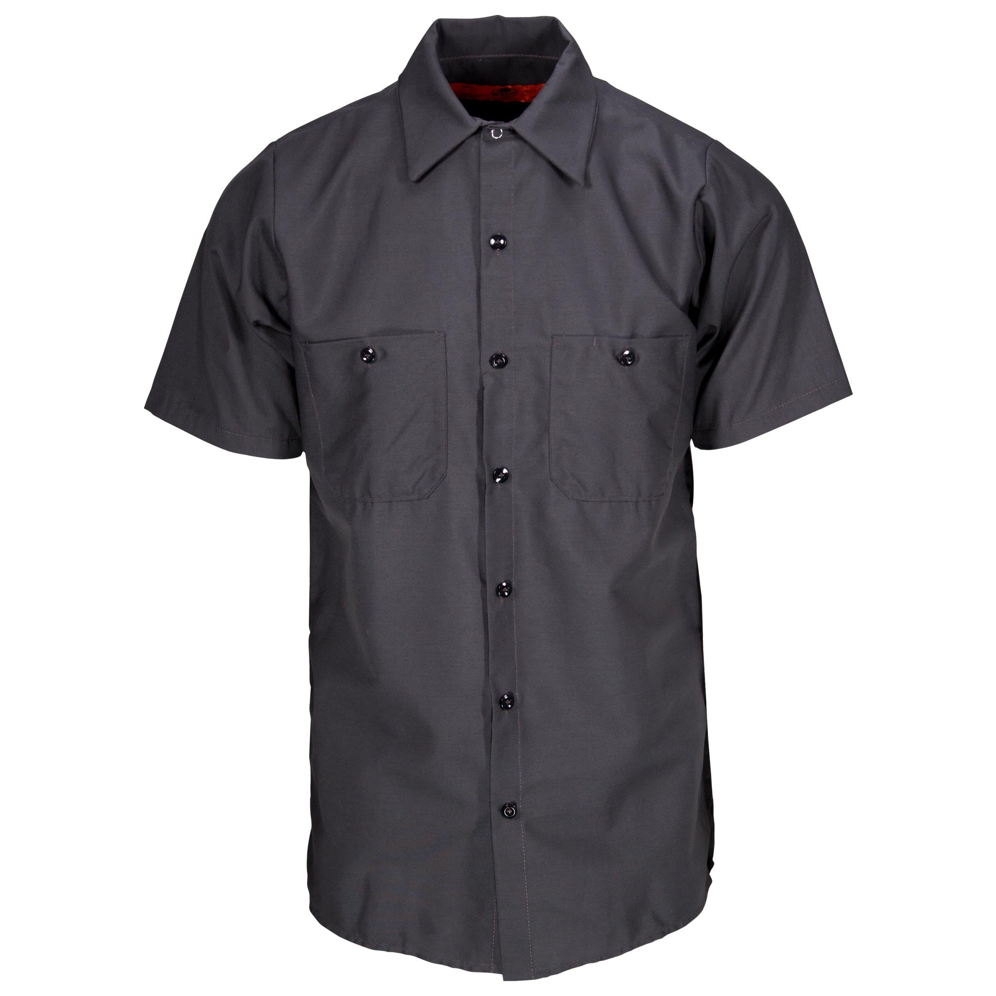 red-kap-industrial-work-shirt-charcoal-black-front