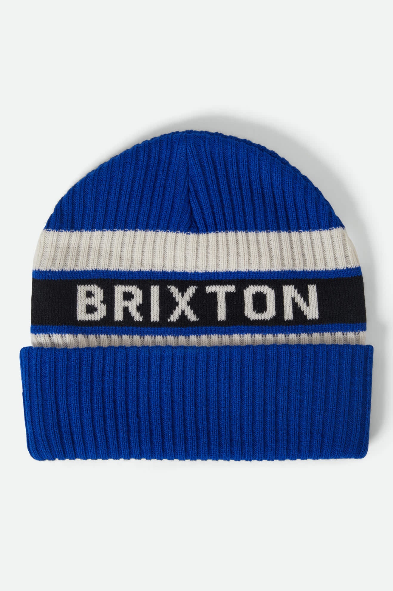 Rainier Striped Beanie Royal/White/Black