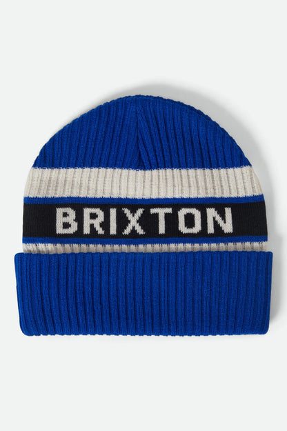 Rainier Striped Beanie Royal/White/Black