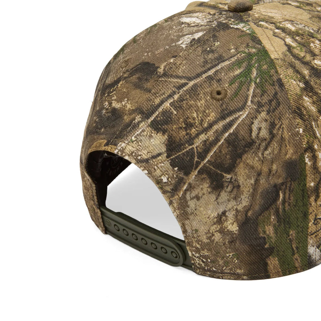 Camouflage baseball cap on a white background
