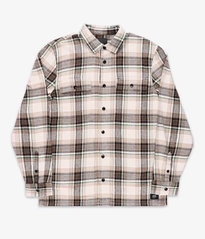 Helleson LS Flannel Oatmeal/Black