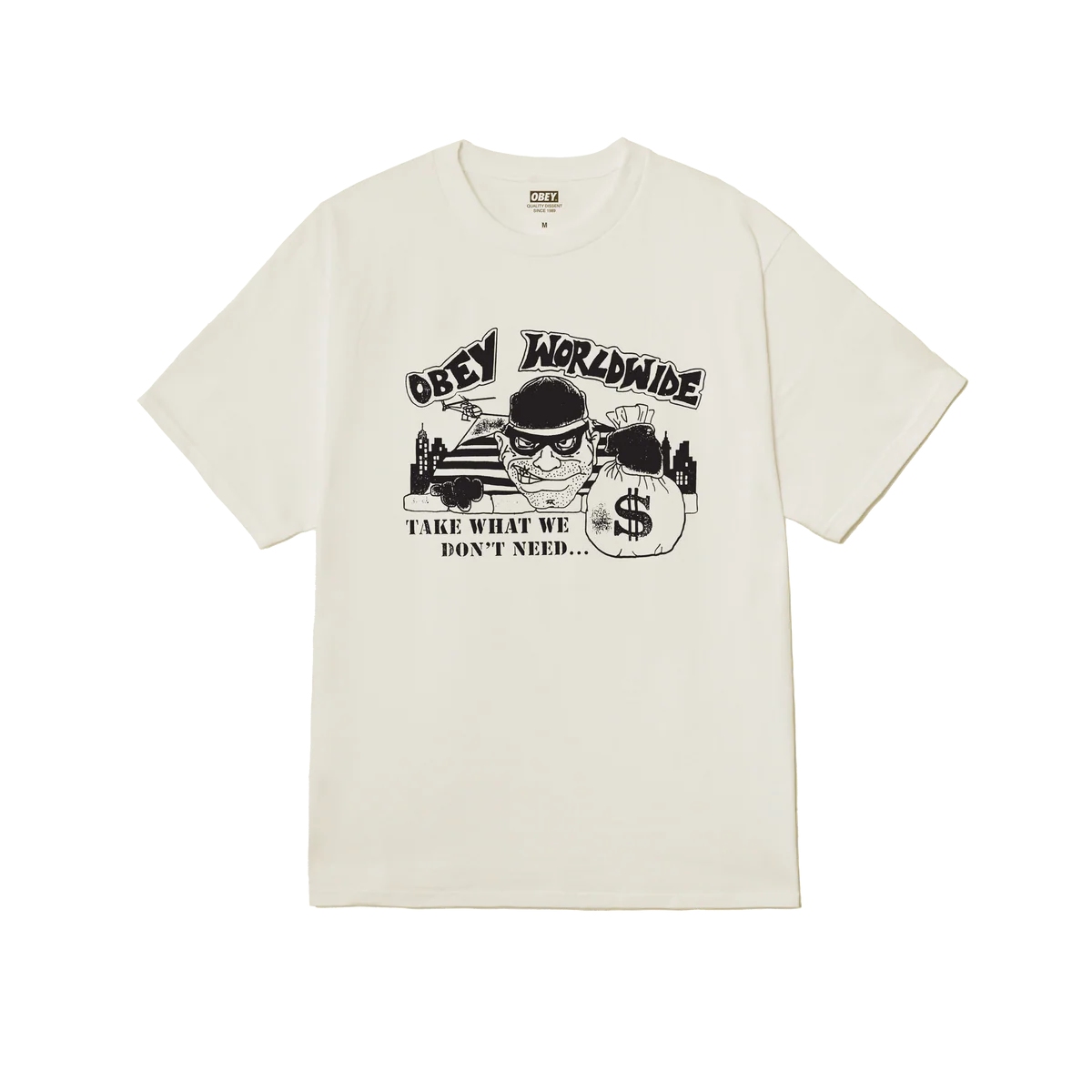 Obey Take Tee Vintage White