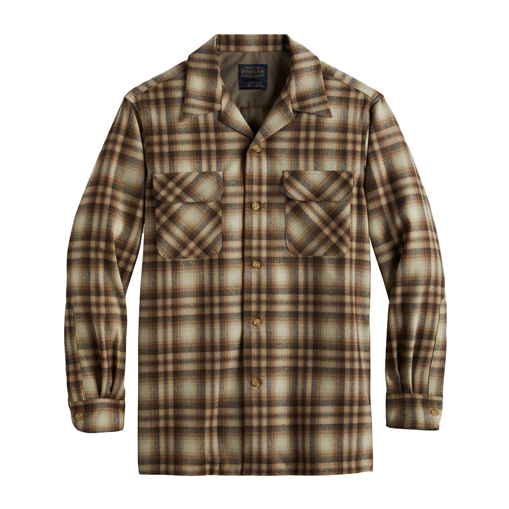 Board Shirt Brown White Plaid 23'