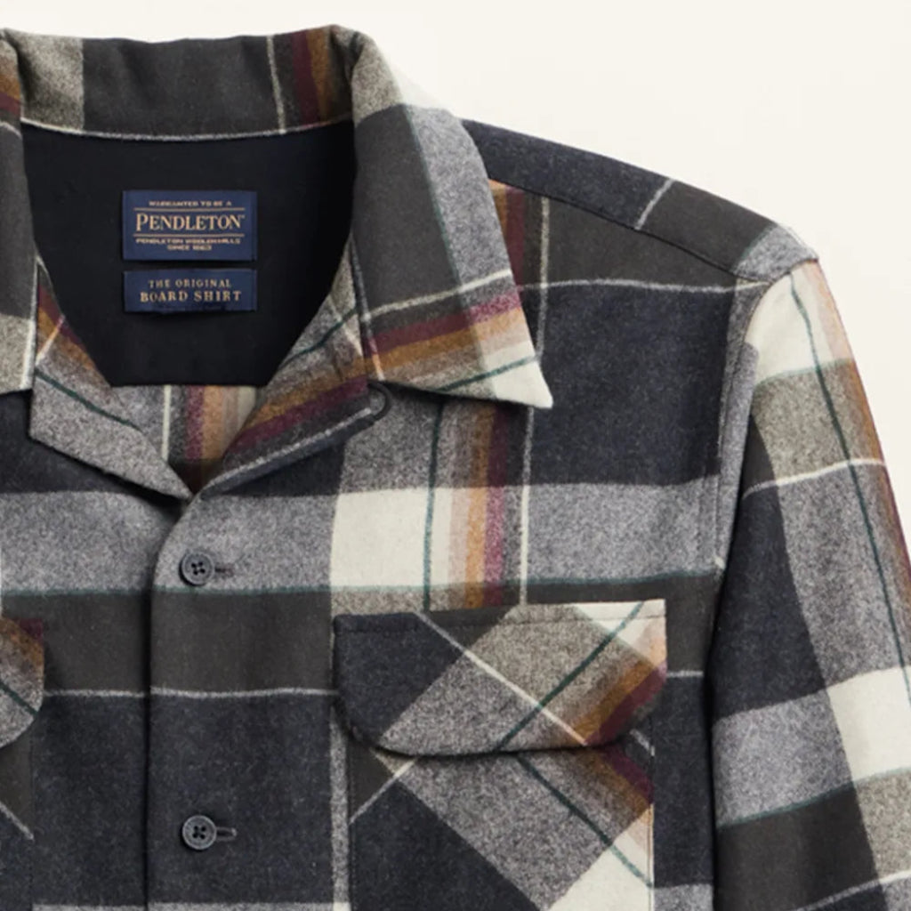 Plaid shirt with Pendleton label on a white background