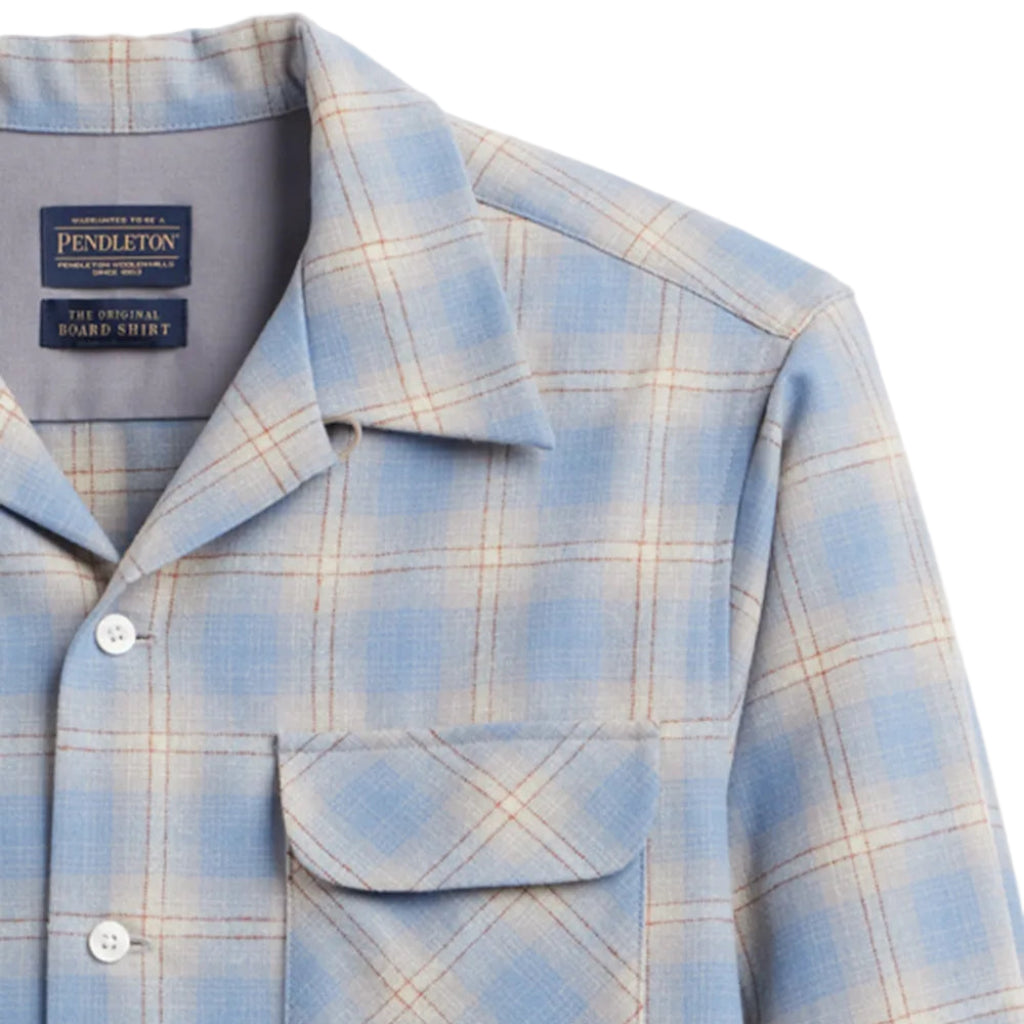 Plaid shirt with Pendleton label on a white background