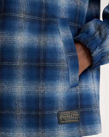 Quilted Coaches Jacket Navy Ombre