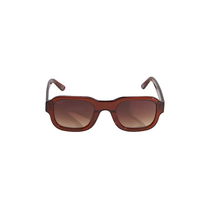 Brown sunglasses with gradient lenses on a white background