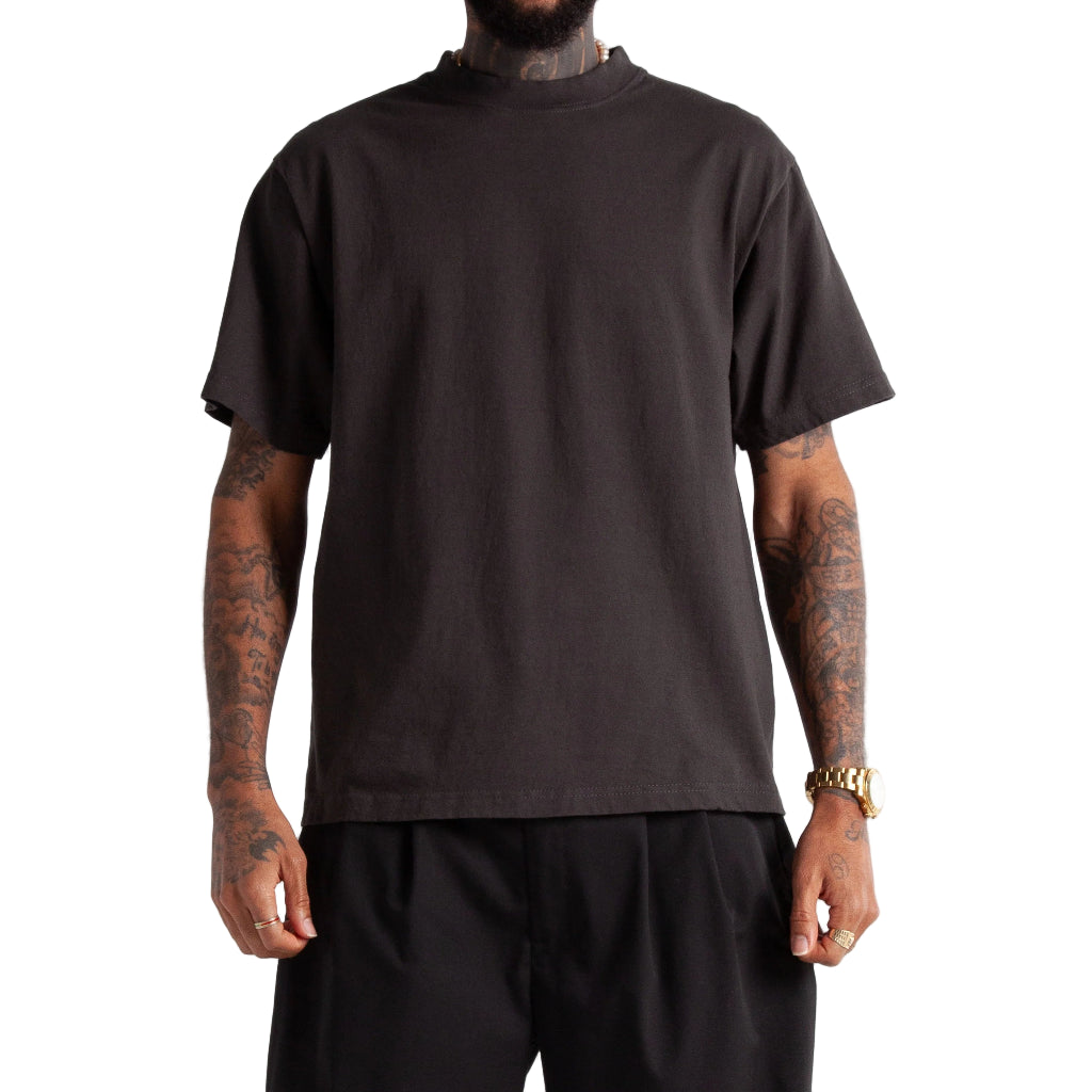 7.5oz Max heavyweight Cropped Tee Off Black