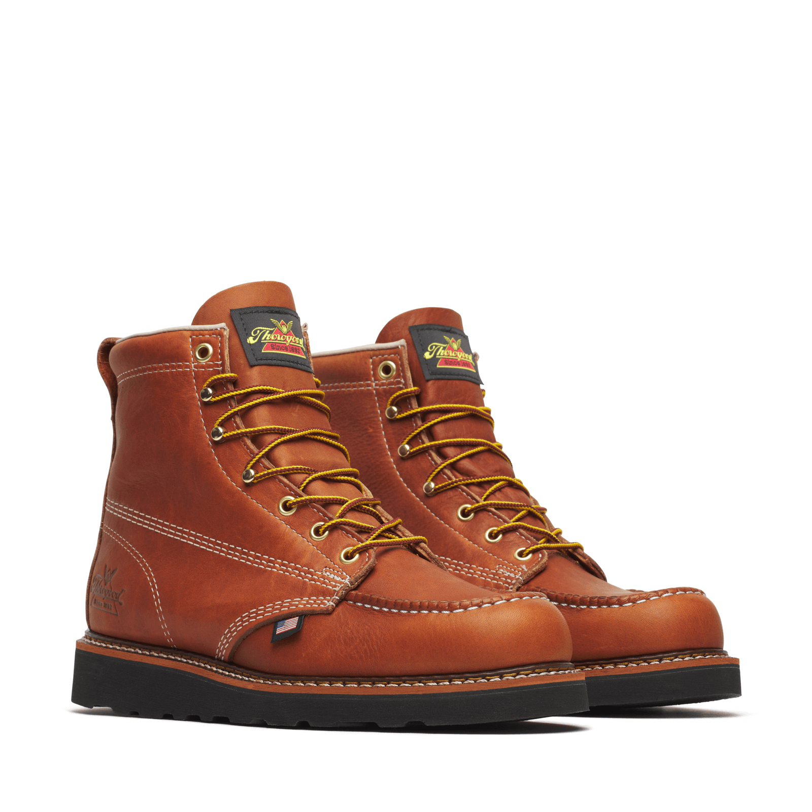 Tobacco Black Wedge Moc Toe Boot 814-4188