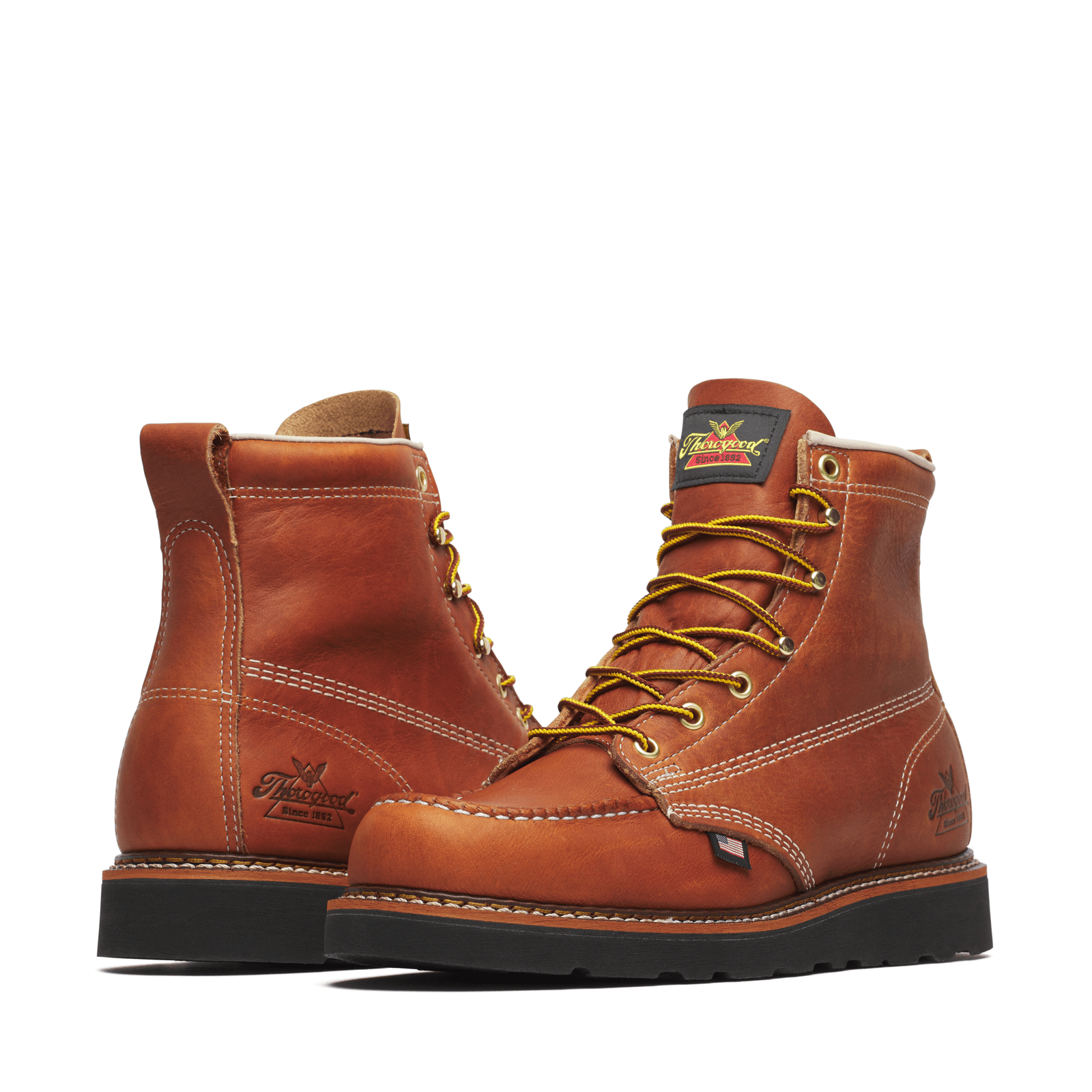 Tobacco Black Wedge Moc Toe Boot 814-4188