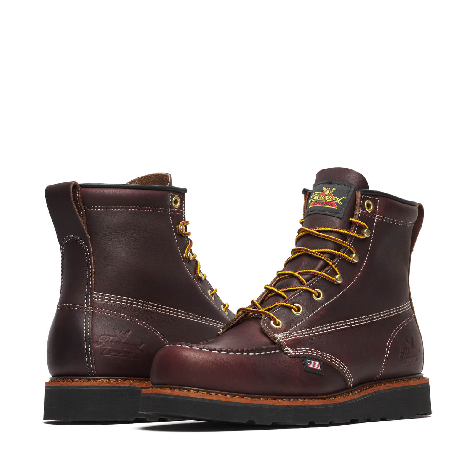 6" Black Walnut Black Wedge Moc Toe Boot 814-4266