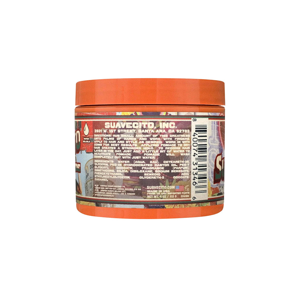 Supplement container with orange lid and label on a white background