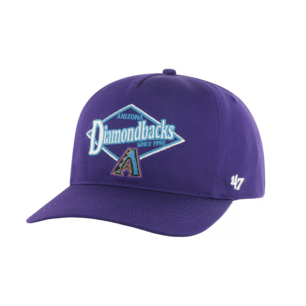 Purple baseball cap with Arizona Diamondbacks logo on a white background