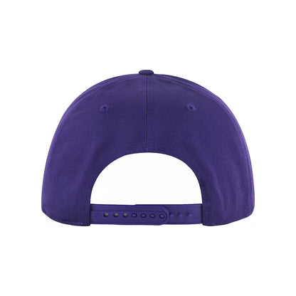 Purple baseball cap on a white background