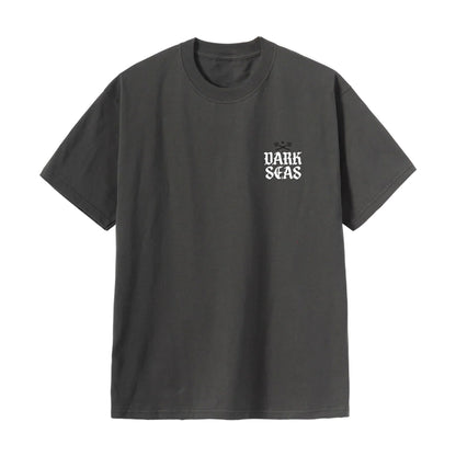 Dark gray t-shirt with 'Dark Seas' logo on a white background