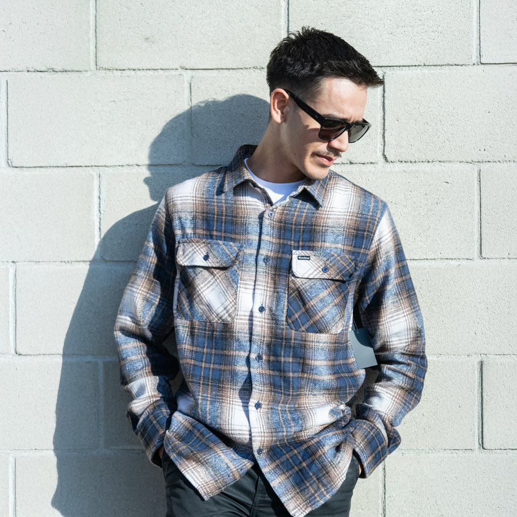 Birch Flannel Navy Cream Plaid