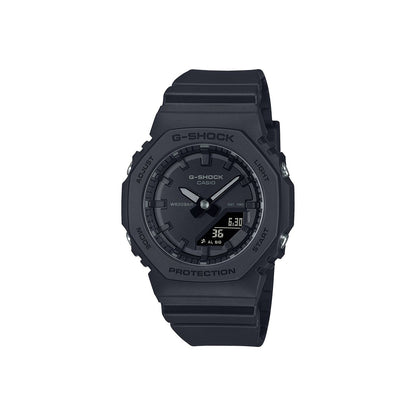 Black G-Shock watch on a white background