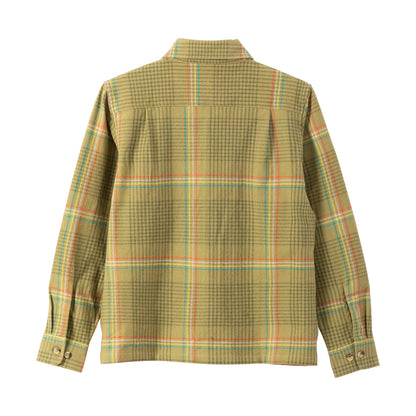 Green plaid shirt on a white background