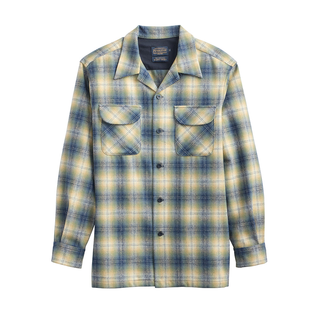 Plaid shirt with a visible Pendleton logo on a white background