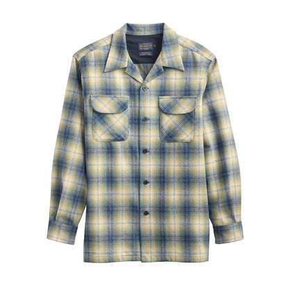Plaid shirt with a visible Pendleton logo on a white background