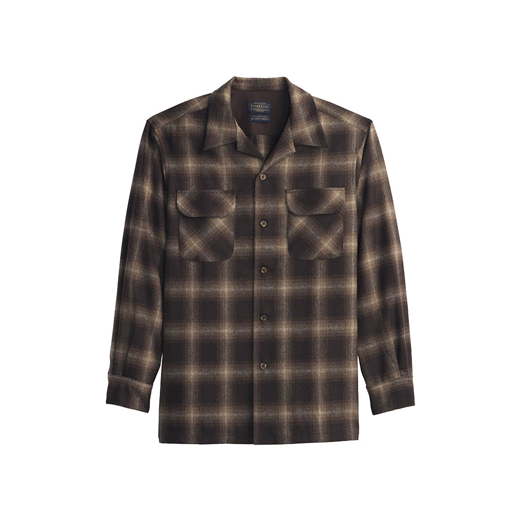 Plaid shirt with button details on a white background