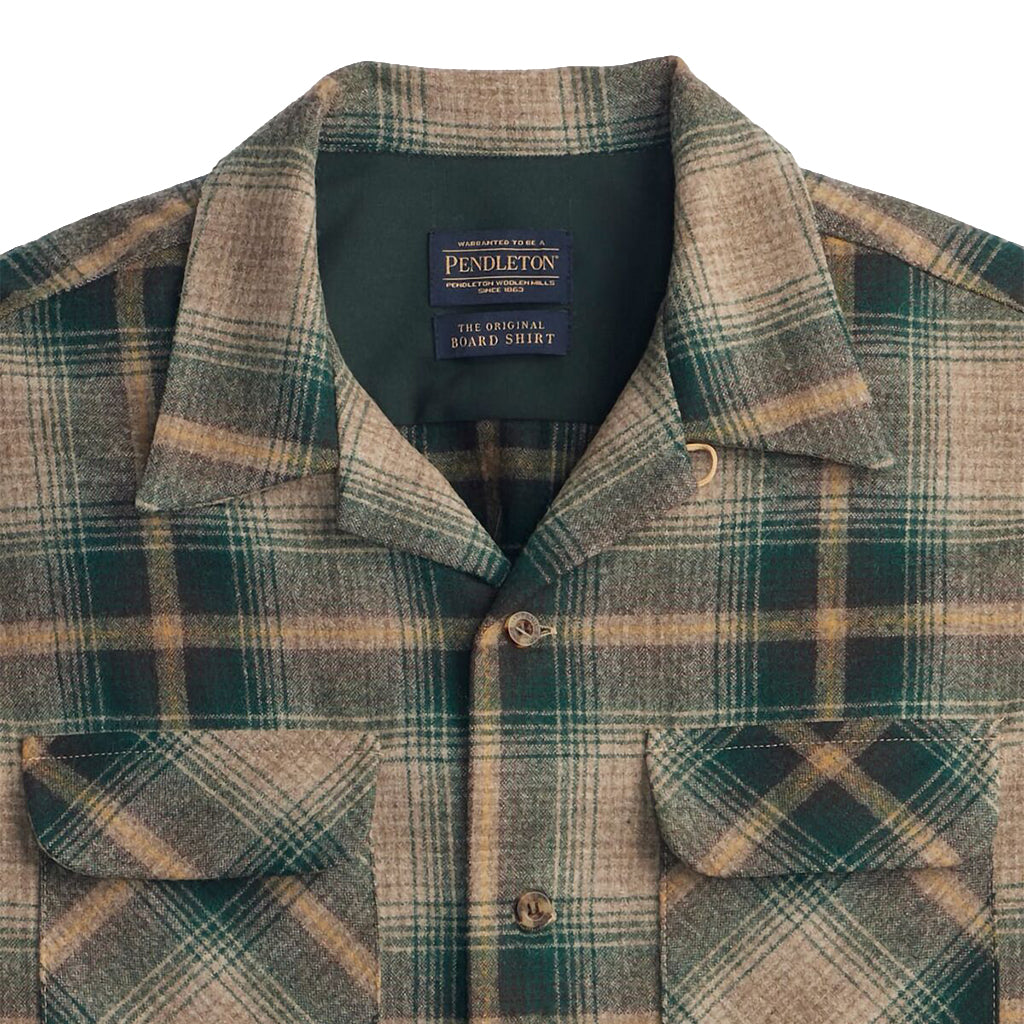 Plaid shirt with Pendleton label on a white background