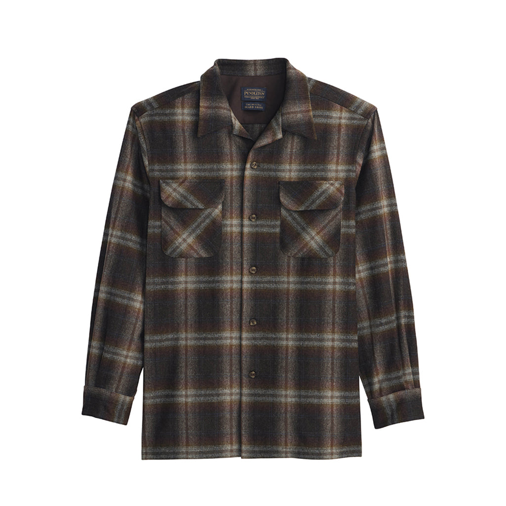 Plaid shirt with a collar on a white background