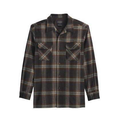 Plaid shirt with a collar on a white background
