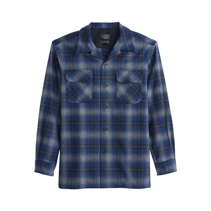 Blue plaid shirt on a white background