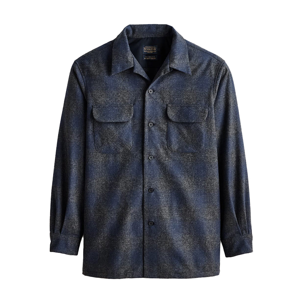 Blue flannel shirt on a white background