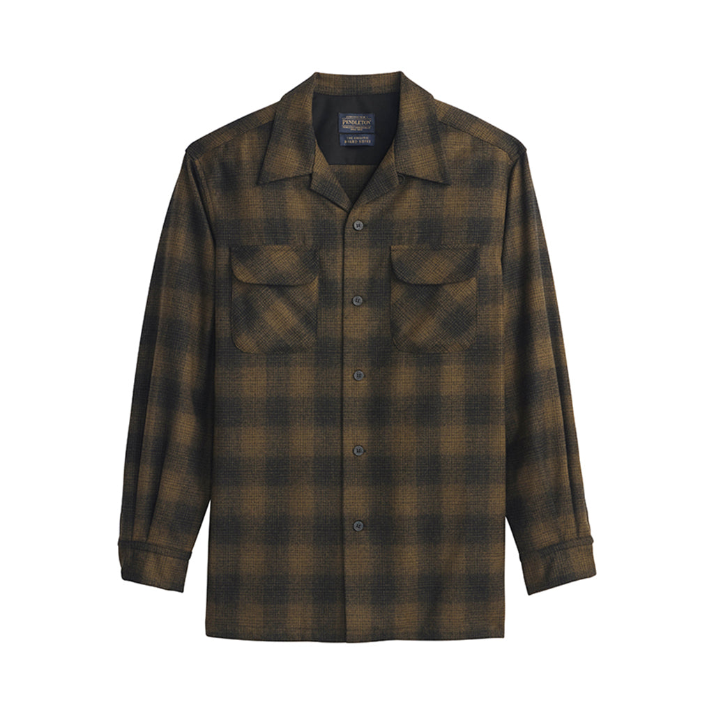 Tall Board Shirt Olive Shadow Plaid 25'