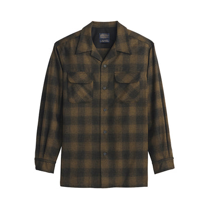 Tall Board Shirt Olive Shadow Plaid 25'