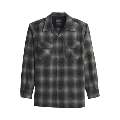 Plaid shirt with a collar on a white background