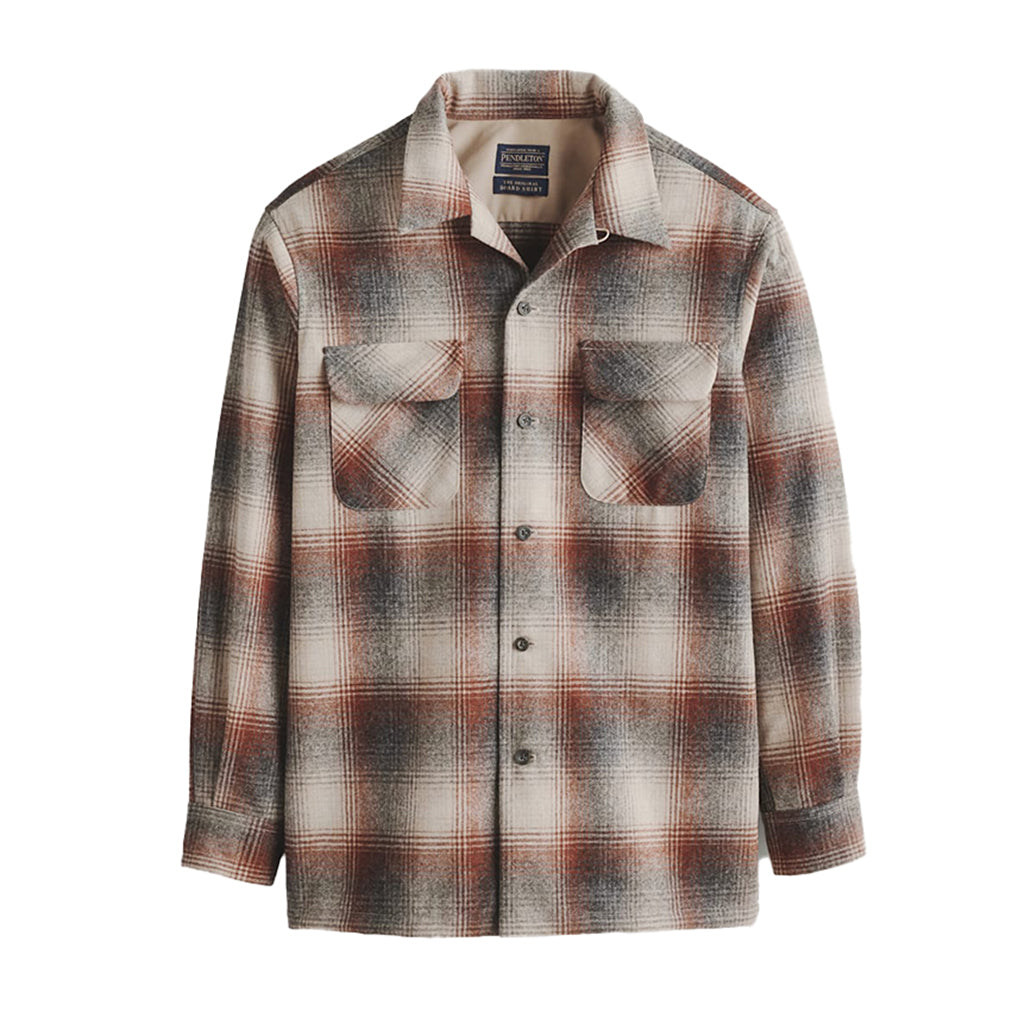 Plaid shirt with button details on a white background
