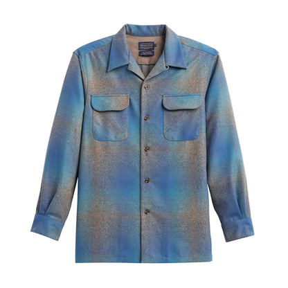 Blue flannel shirt on a white background