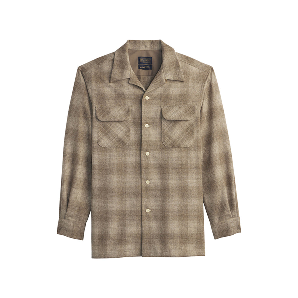 Plaid shirt with button details on a white background
