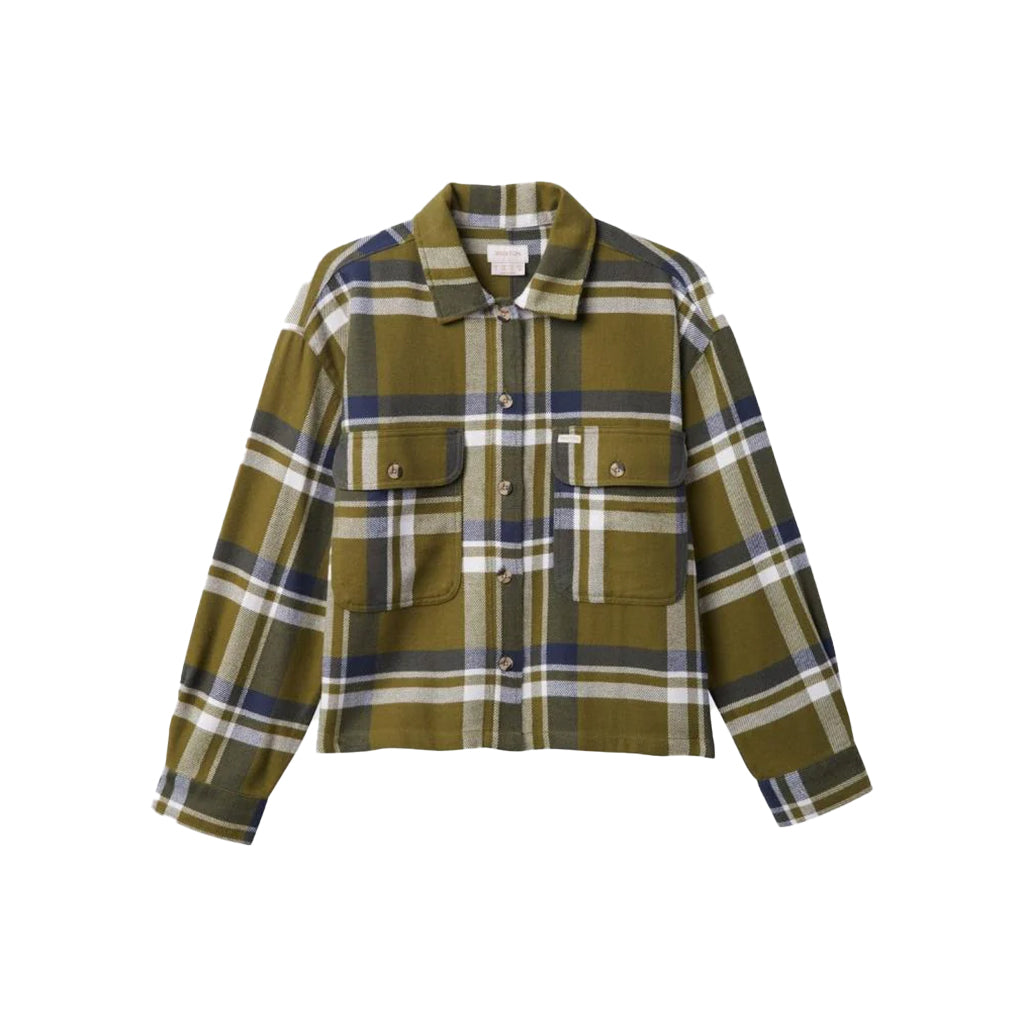 Bowery W LS Flannel Sea Kelp/Washed Navy