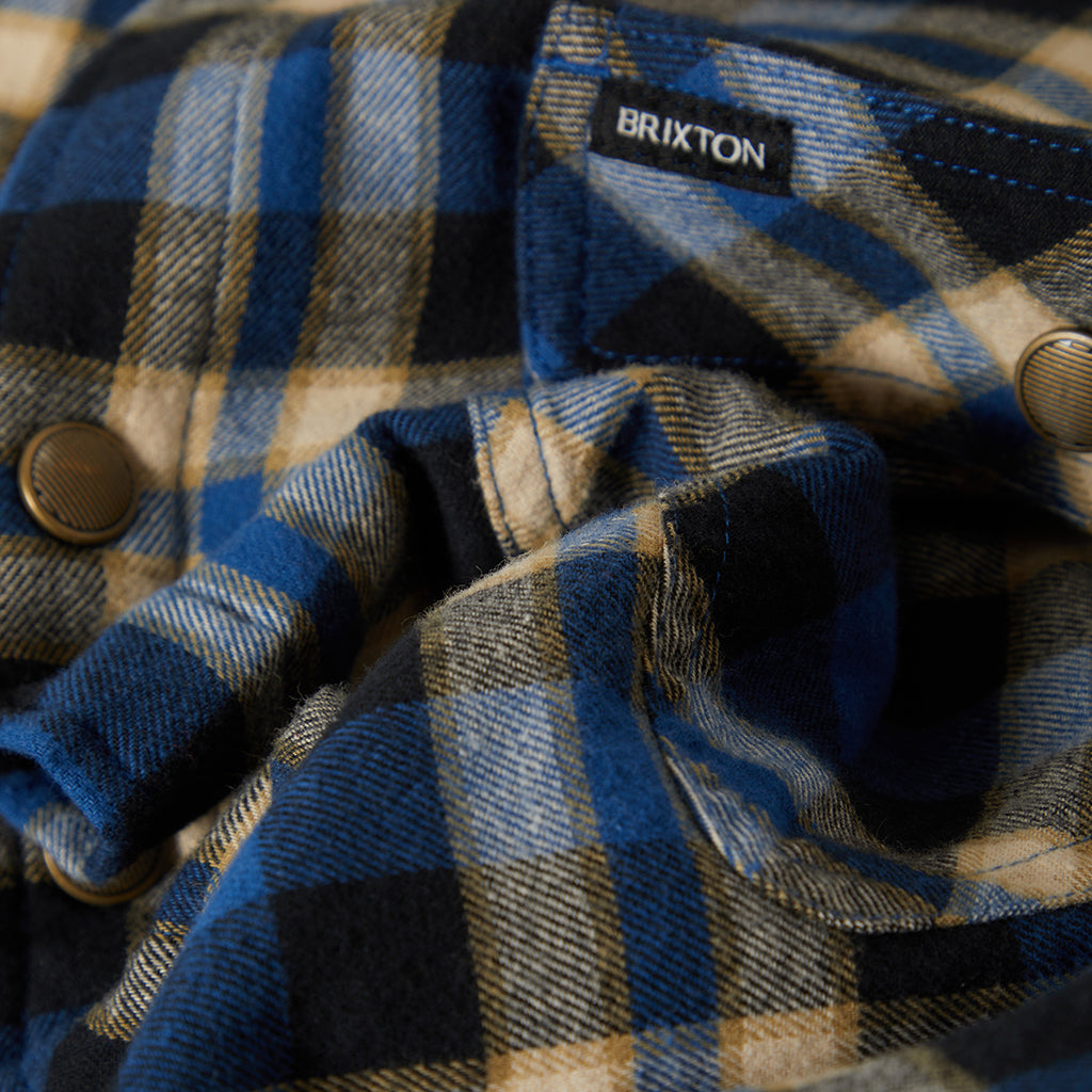 Bowery Quilted Hooded Jacket Navy/Cream