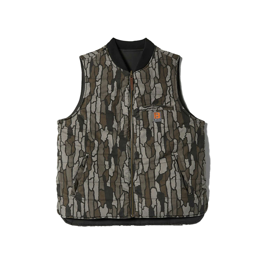 Camouflage-patterned vest on a white background