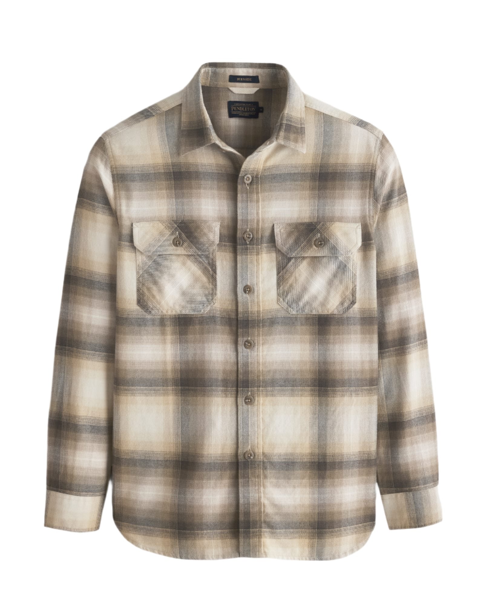 Burnside Shirt Brown/Khaki/Cream Plaid 24'