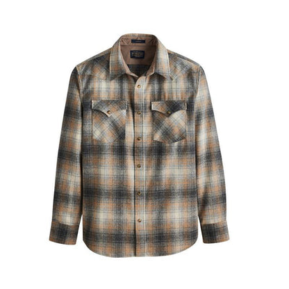 Canyon Shirt Grey Mix/Tan Mix Plaid 24'