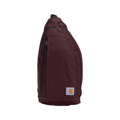 Brown sling bag with Carhartt logo on a white background