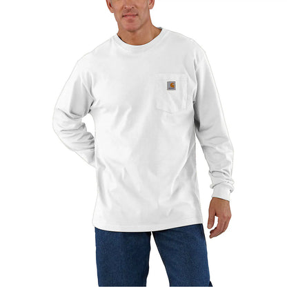 Loose Fit Heavyweight L/S Pocket Tee White