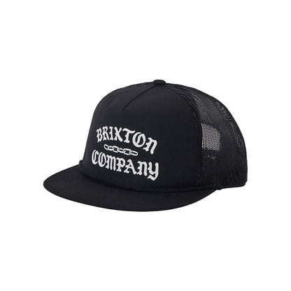 Black cap with 'Brixton Company' text on a white background