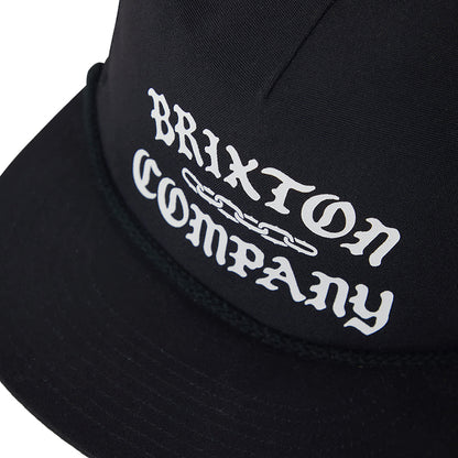 Black cap with 'Brixton Company' logo on a white background
