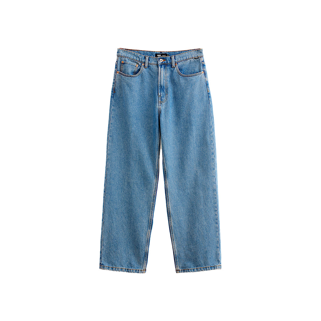 Blue jeans on a white background