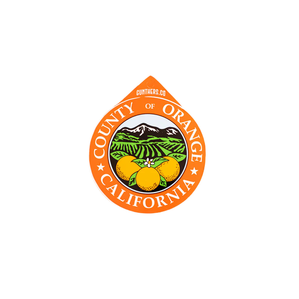 County Of Orange Seal Sticker Orange