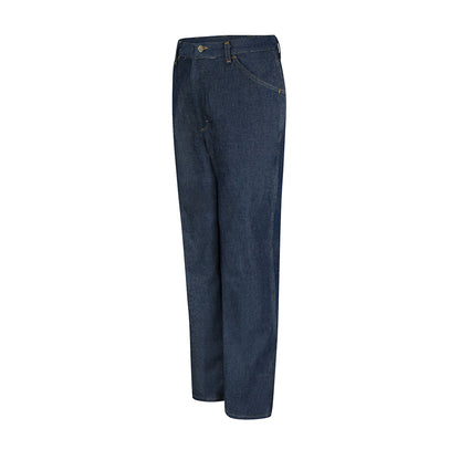 Pair of blue jeans on a white background