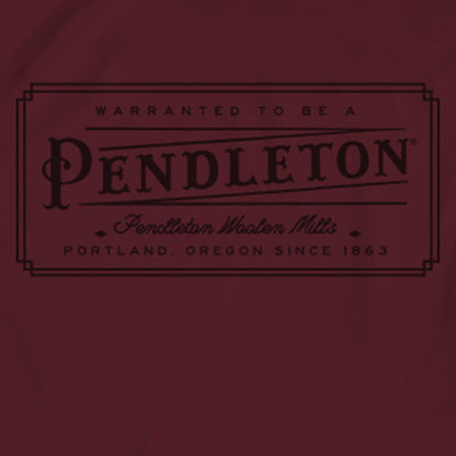 Pendleton logo on a maroon background